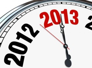 2013 Clock Face  Time Ticking Down to Start of New Year