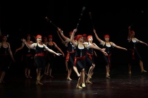 Az aradi Mistral Sport Egyesület twirling és mazsorett csoportjának fellépése
