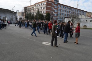 A gyulai Erkel Ferenc Gimnázium diákjai és tanárai Aradon