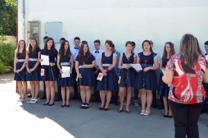A nyolcadik osztály énekkel búcsúzik